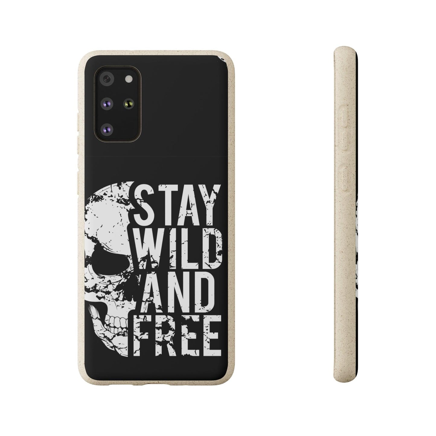 Stay Wild And Free Skull Biodegradable Cases - Lizard Vigilante