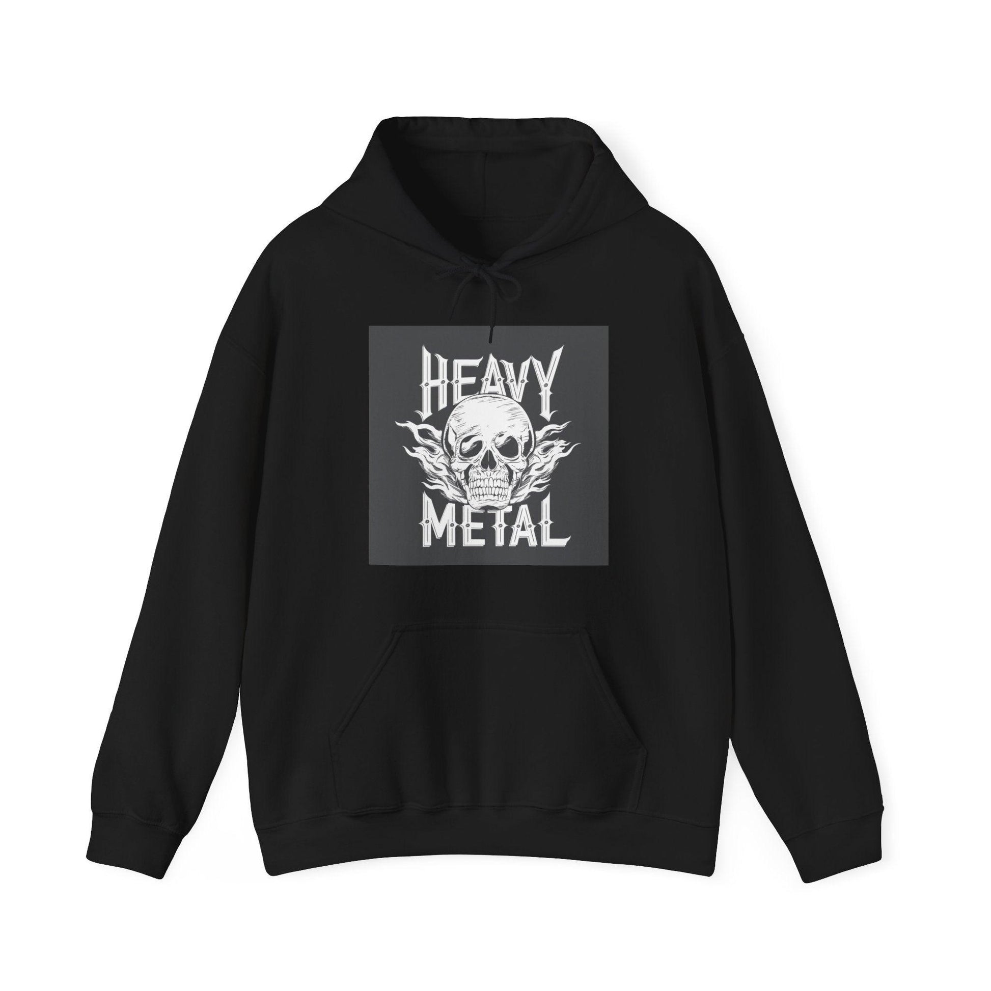 Heavy Metal Skull Unisex Heavy Blend™ Hooded Sweatshirt - Lizard Vigilante