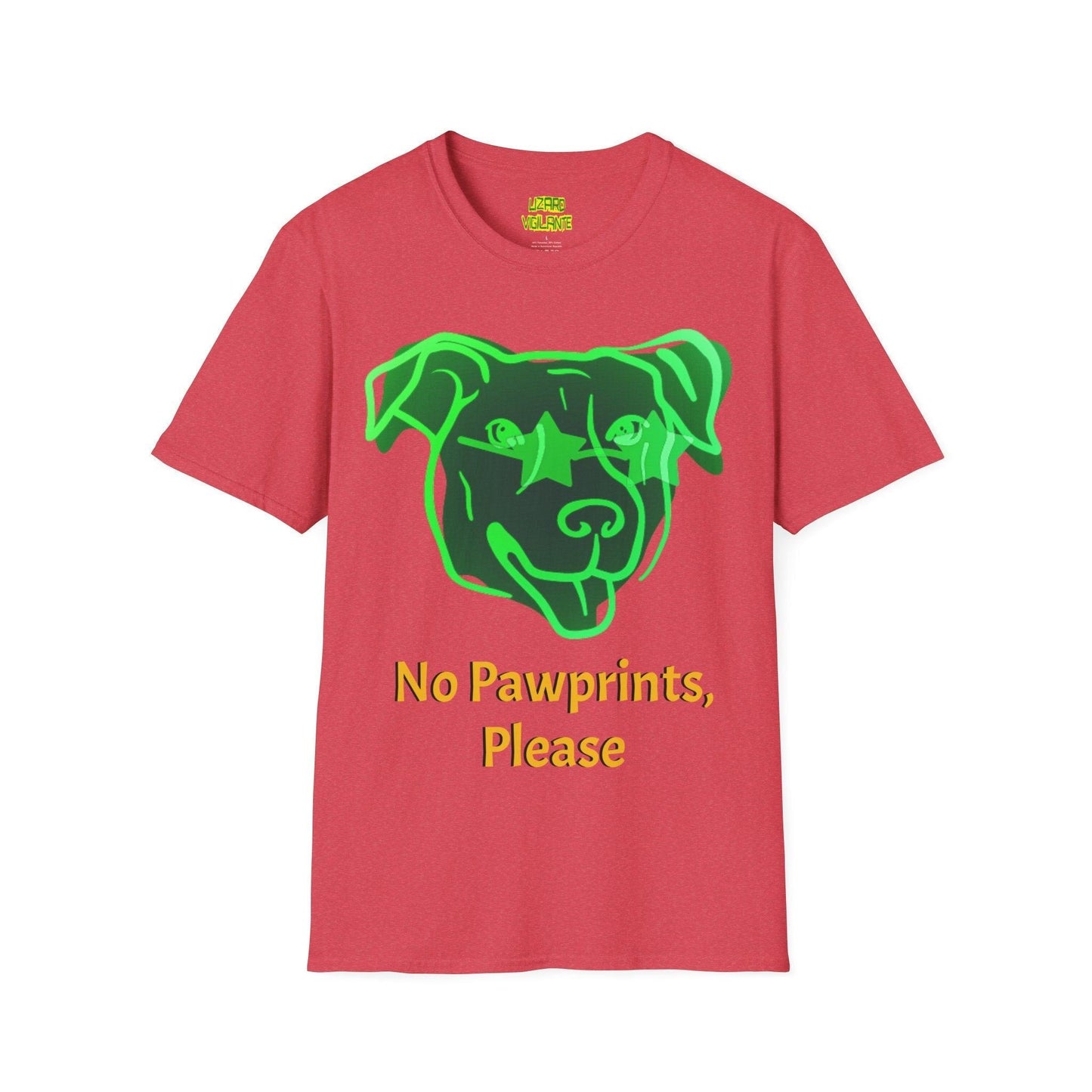 No Pawprints, Please Unisex Softstyle T-Shirt - Lizard Vigilante