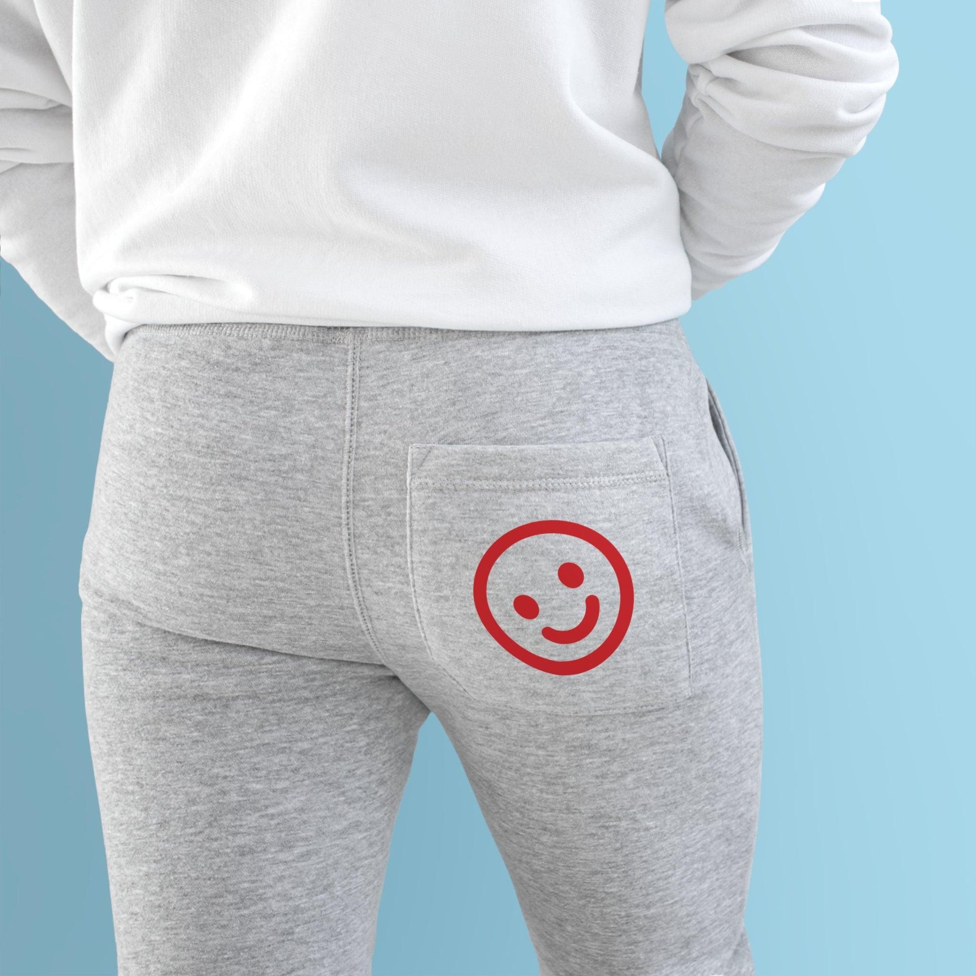 Crooked Smiley Unisex Fleece Joggers - Lizard Vigilante