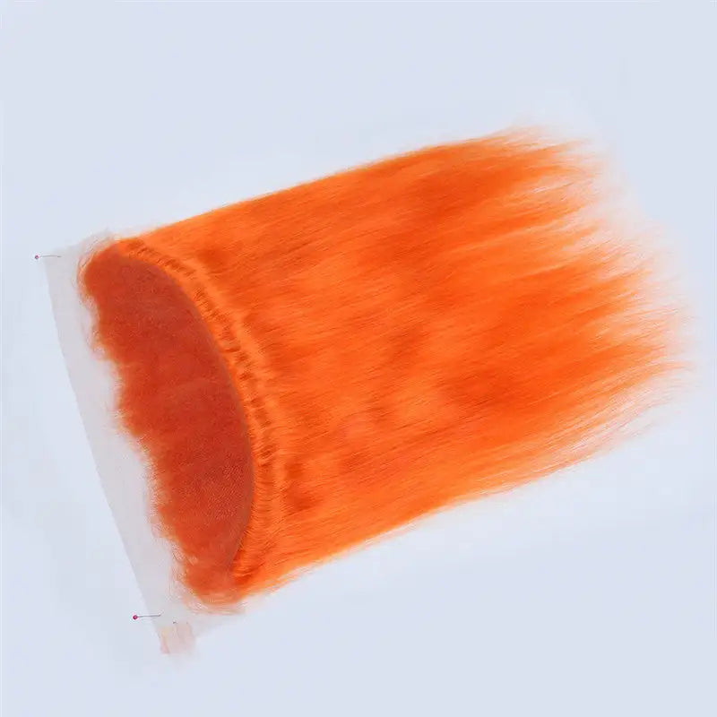 Color Human Hair Curtain Orange Hair Curtain