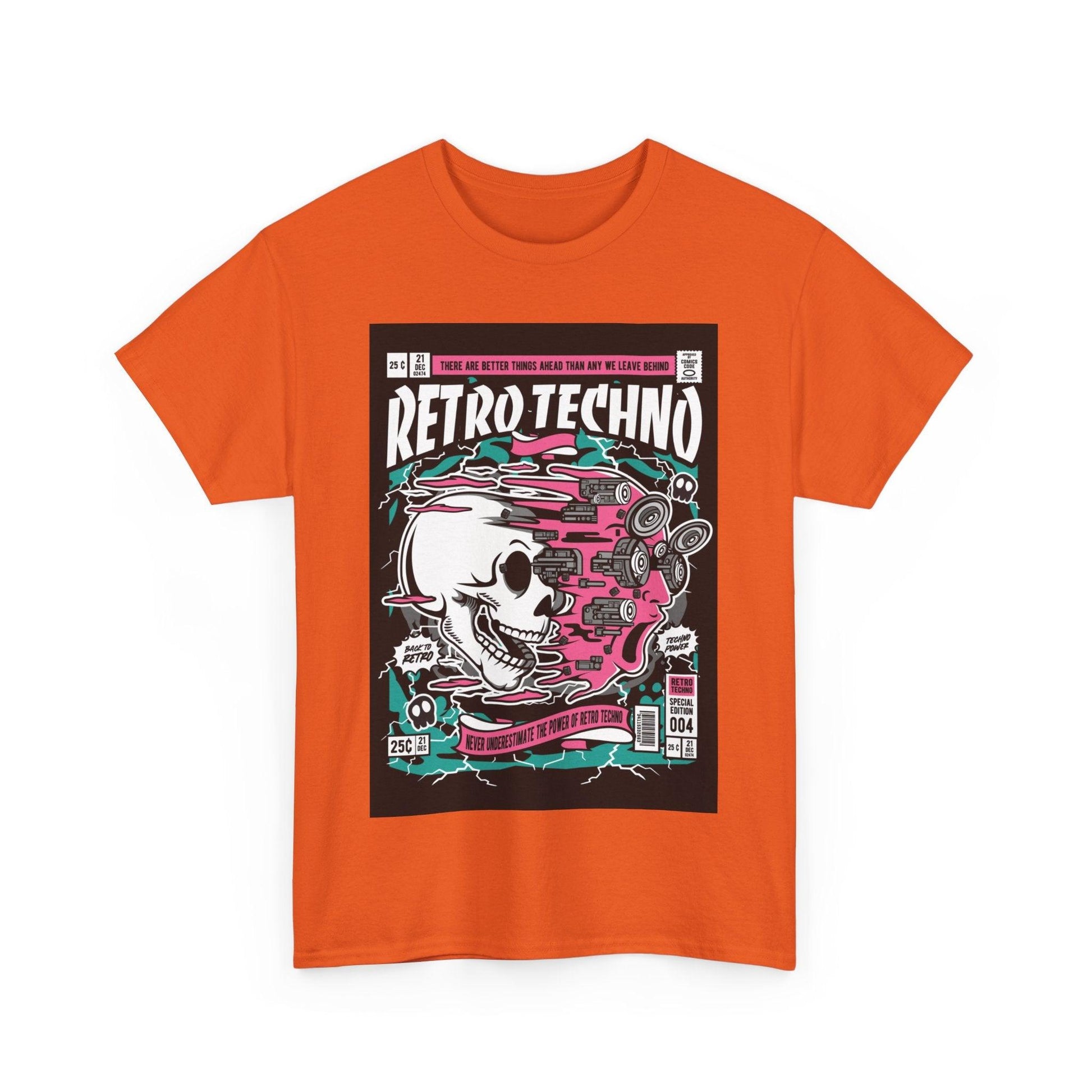 Retro Techno Unisex Heavy Cotton Tee - Lizard Vigilante