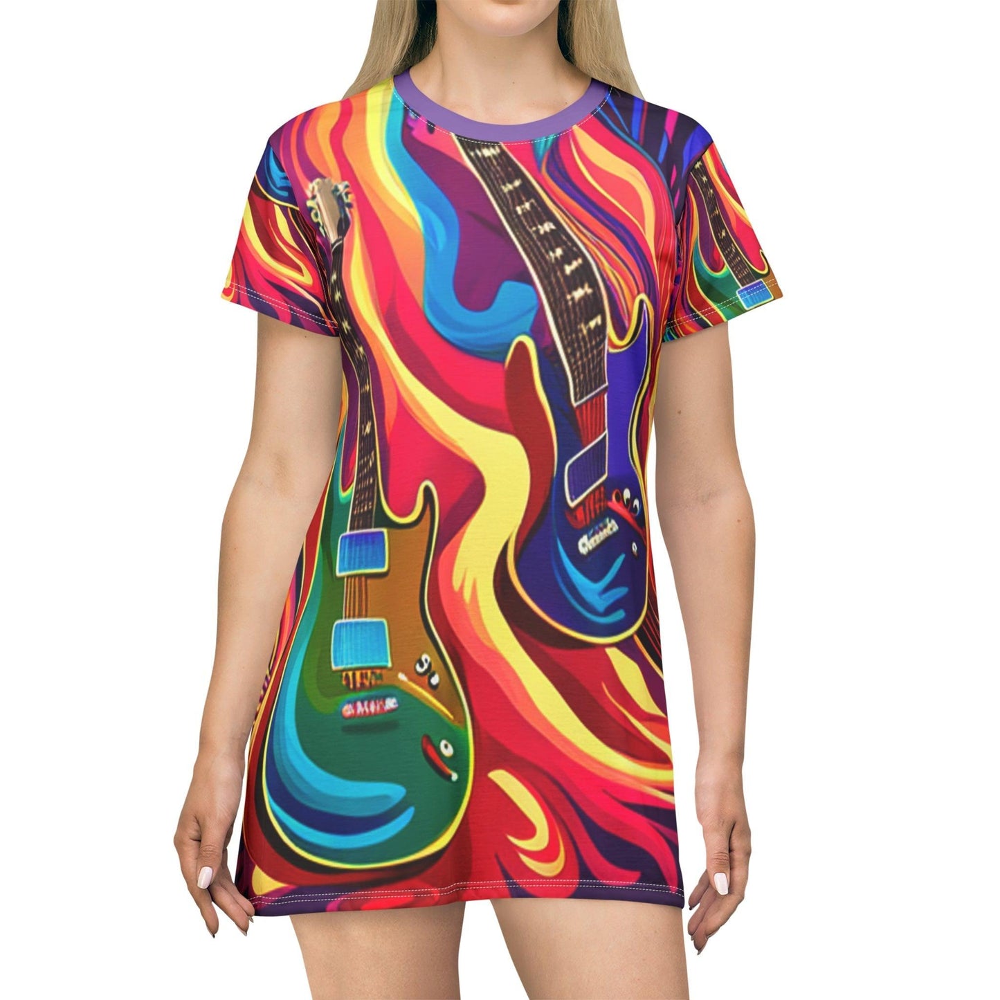 Psychedelic Things T-Shirt Dress - Lizard Vigilante