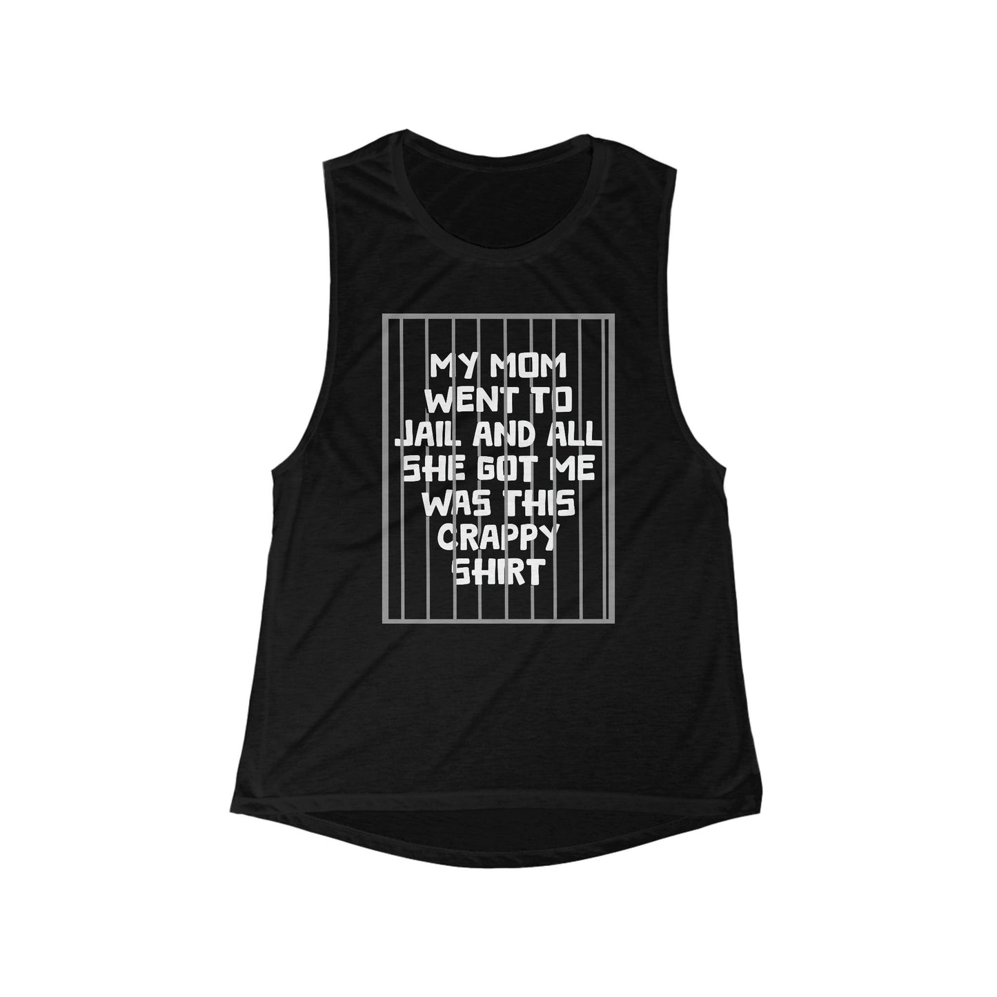 Mom Went To Jail Women's Flowy Scoop Muscle Tank - Lizard Vigilante