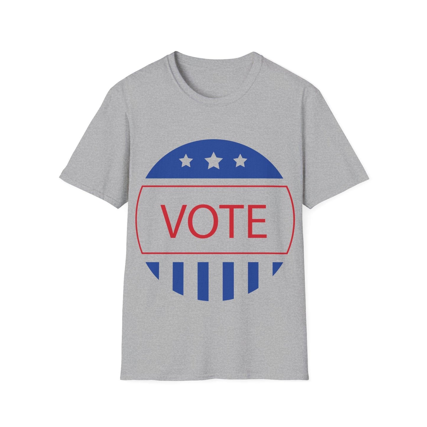 VOTE Red White And Blue Graphic Unisex Softstyle T-Shirt - Lizard Vigilante