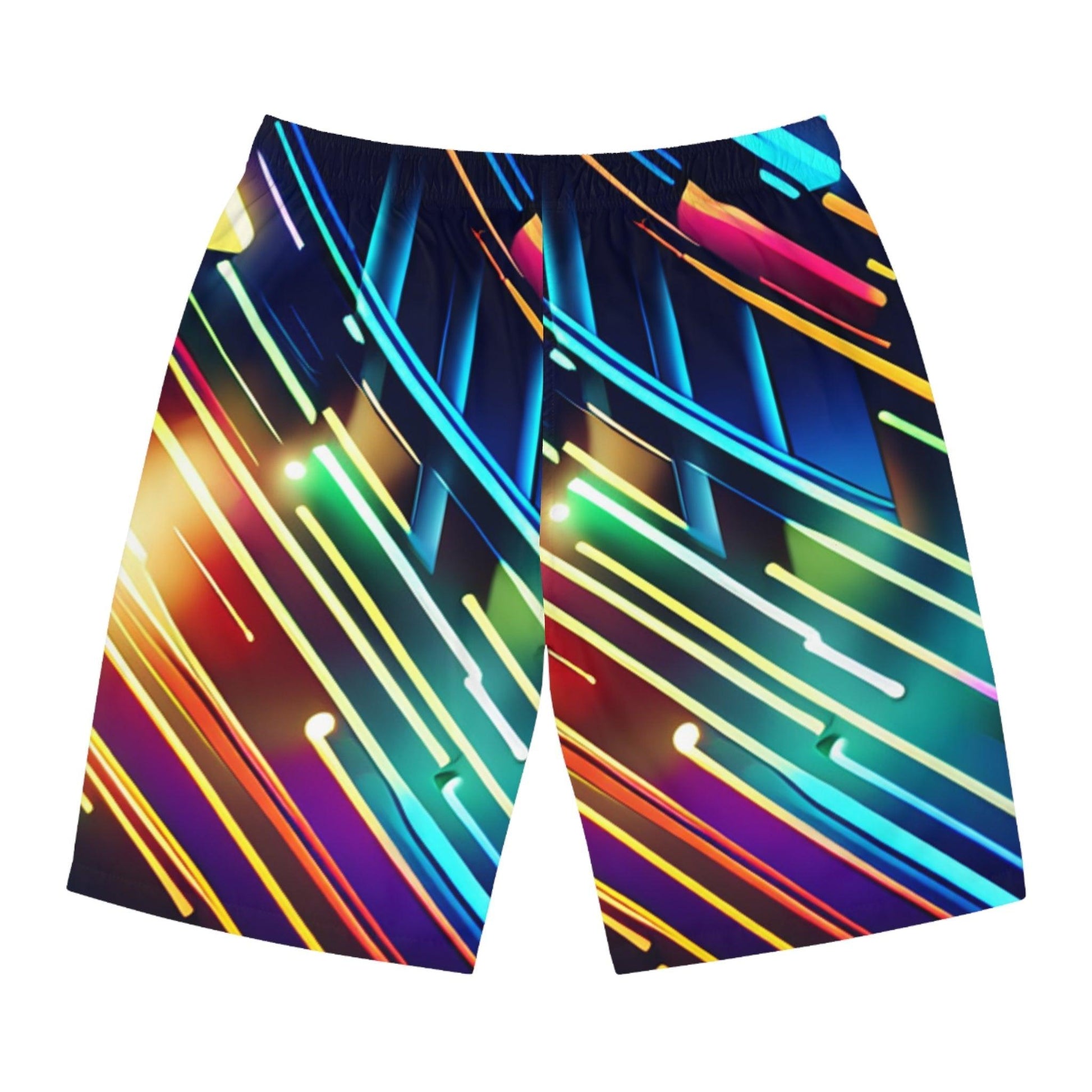 Neon Buzz Men's Board Shorts - Lizard Vigilante