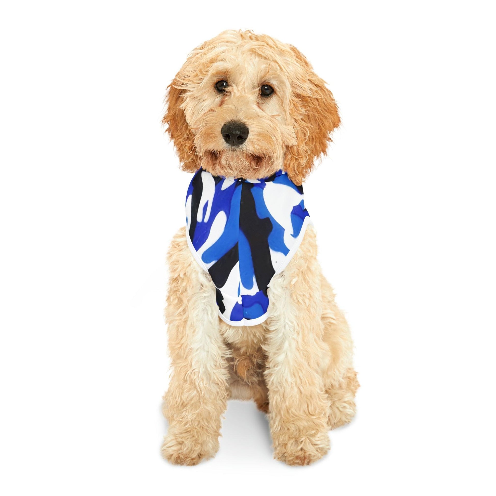 Blue Black White Camo Pet Hoodie - Lizard Vigilante