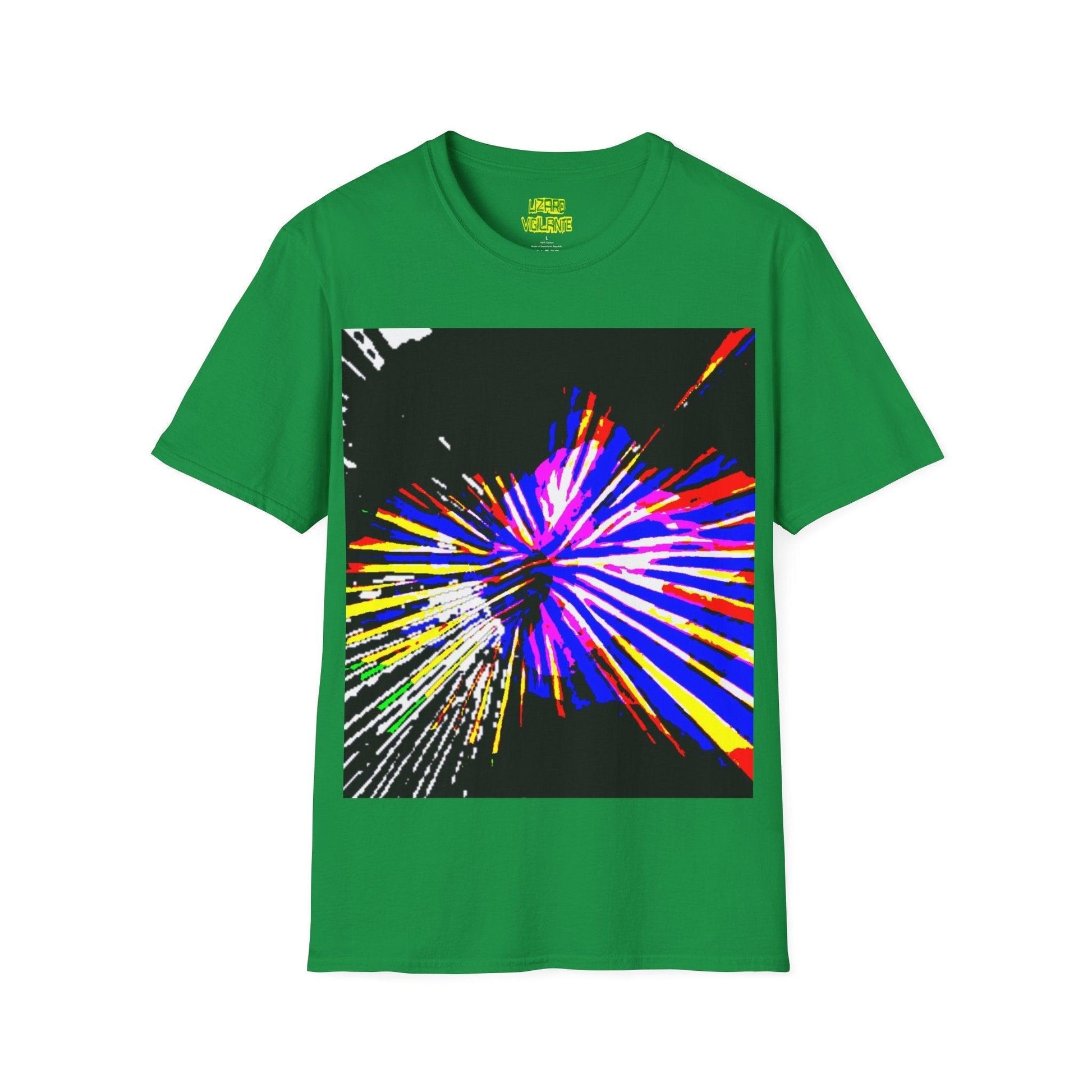 Neon Bursted Unisex Softstyle T-Shirt - Lizard Vigilante