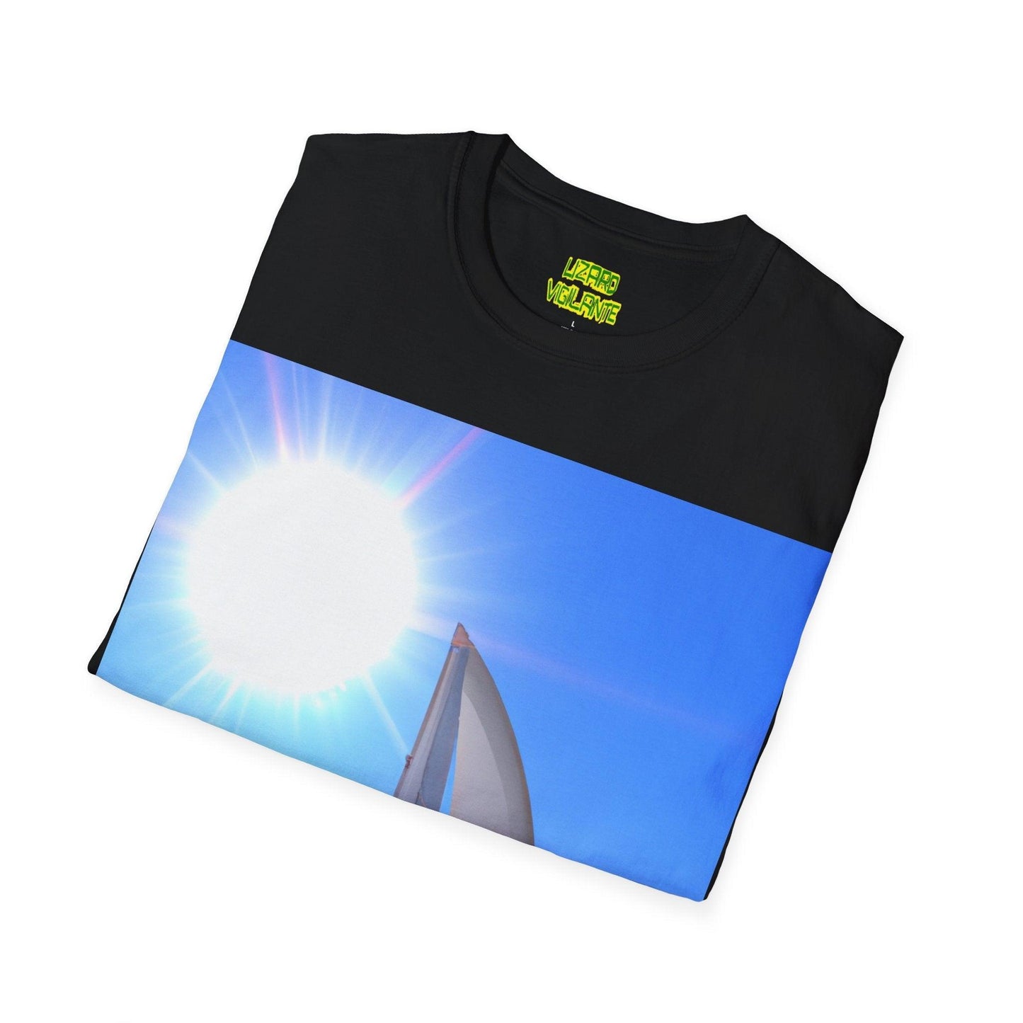 Sailing Boat Horiz Unisex Softstyle T-Shirt - Lizard Vigilante