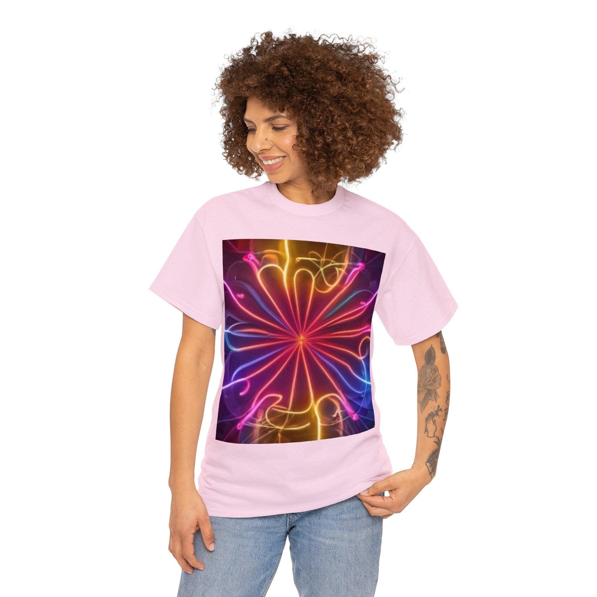 Neon Flower Unisex Heavy Cotton Tee - Lizard Vigilante