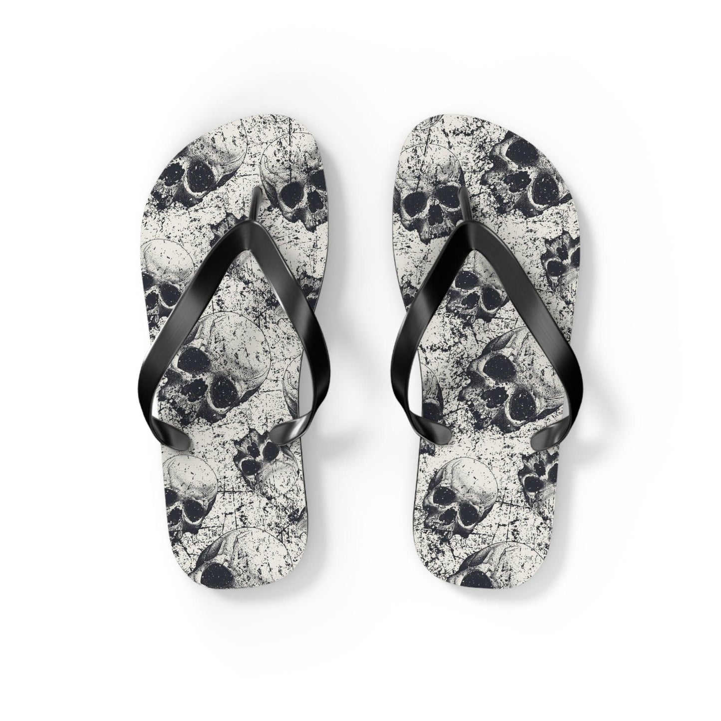 Ancient Skulls Flip Flops - Lizard Vigilante