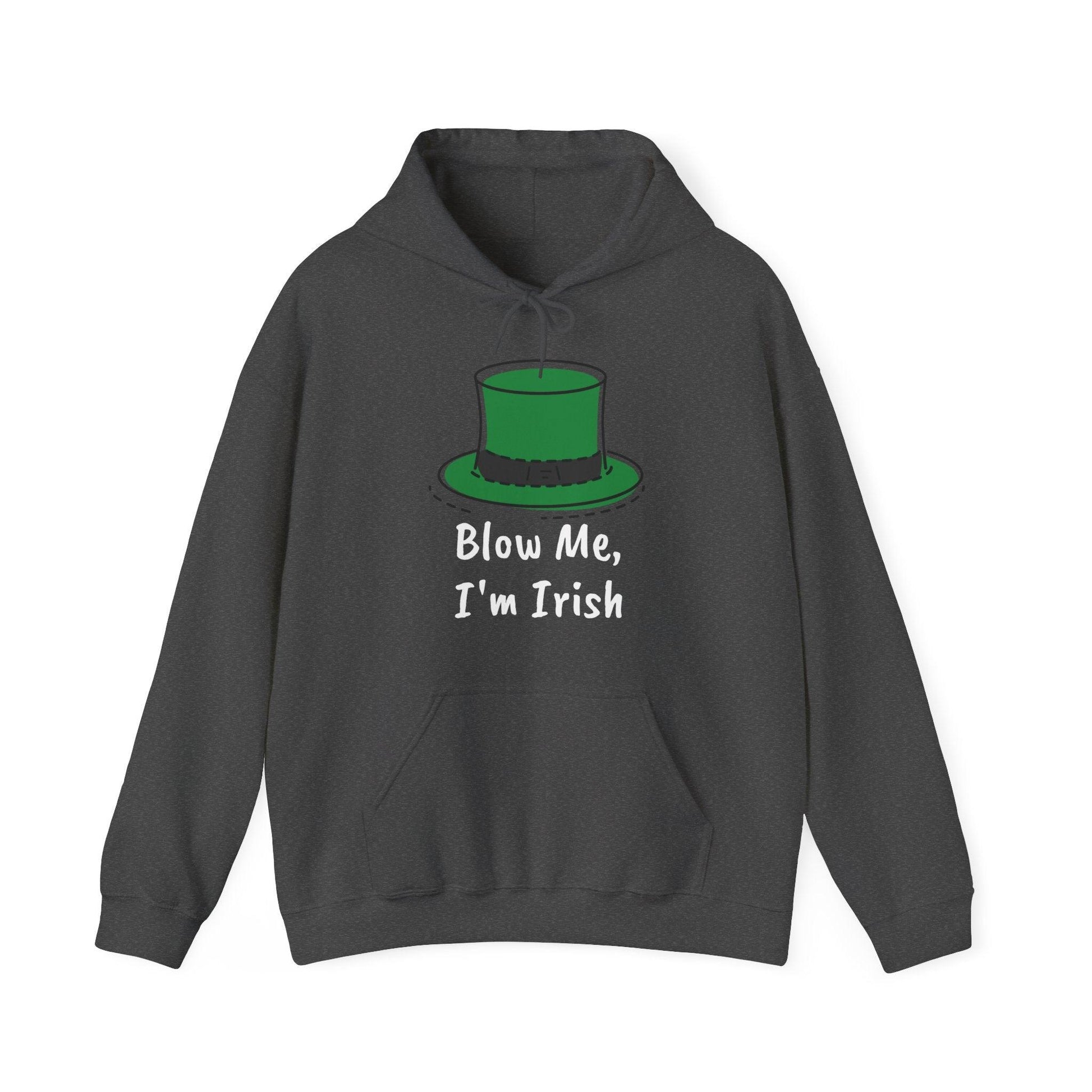 Blow Me, I'm Irish St. Patrick's Day Unisex Heavy Blend™ Hooded Sweatshirt - Lizard Vigilante