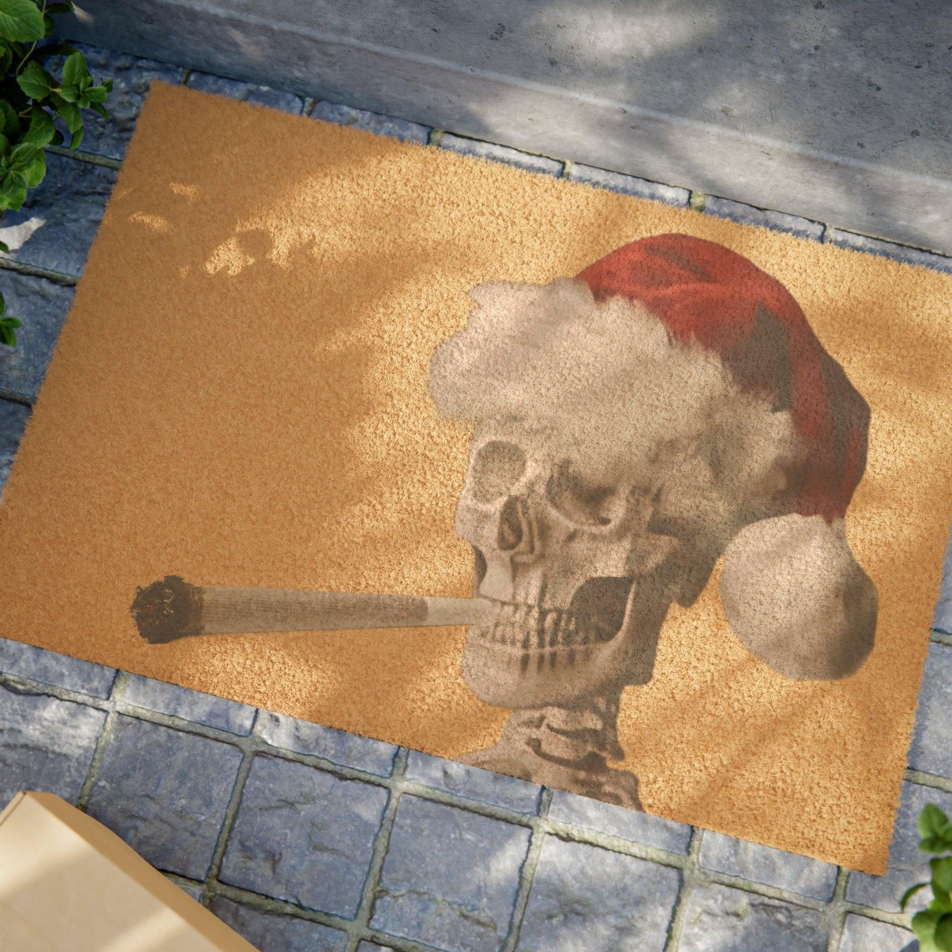 Skeleton Santa Toking Doormat - Lizard Vigilante