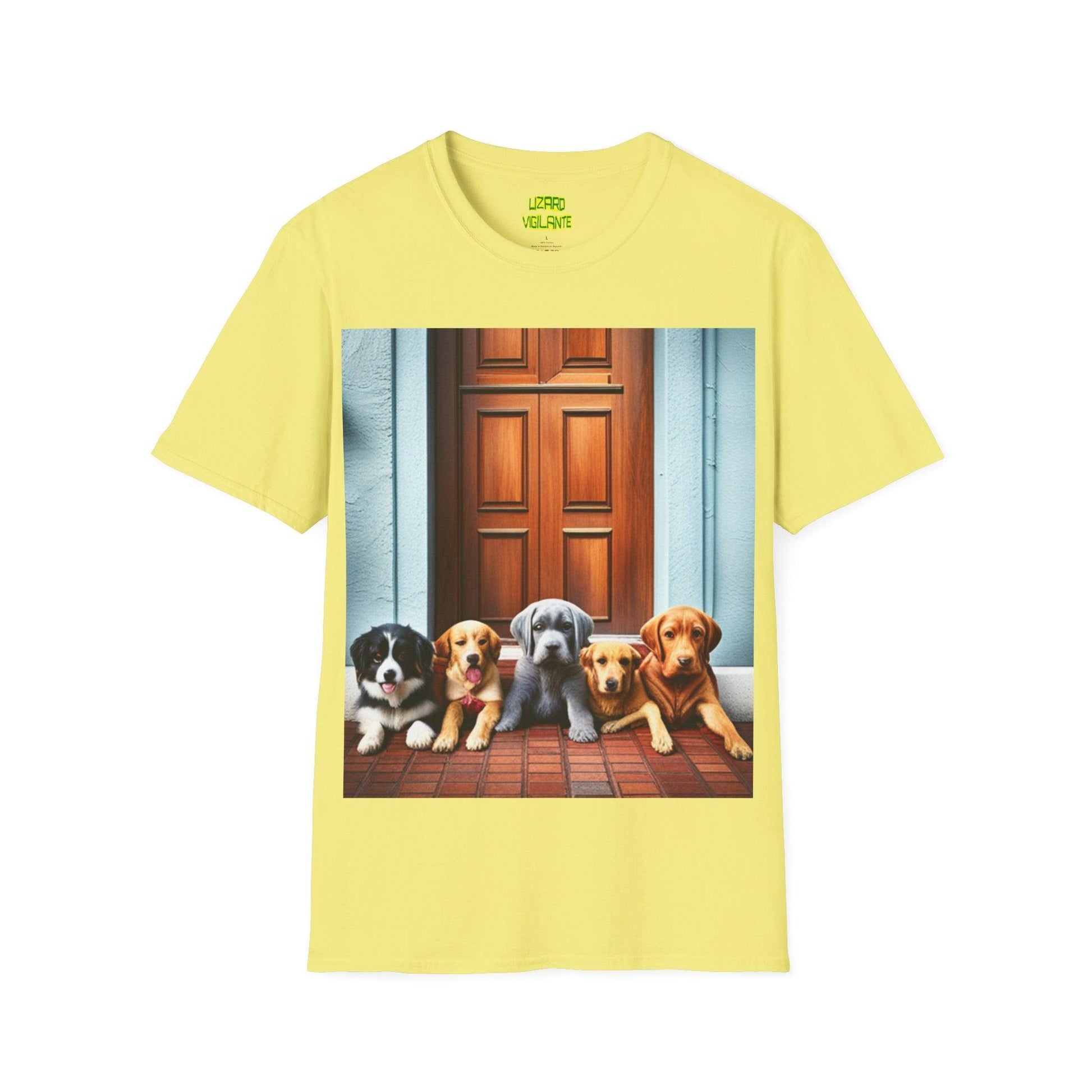 Dogs at the Door Unisex Softstyle T-Shirt - Lizard Vigilante