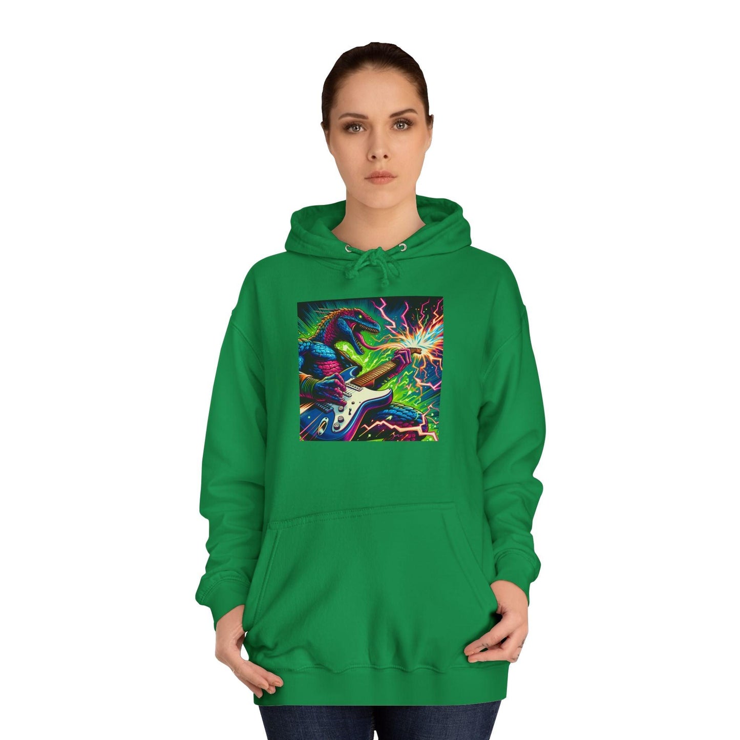 Lizard RockStar Unisex College Hoodie - Premium Hoodie from Printify - Just $54.16! Shop now at Lizard Vigilante