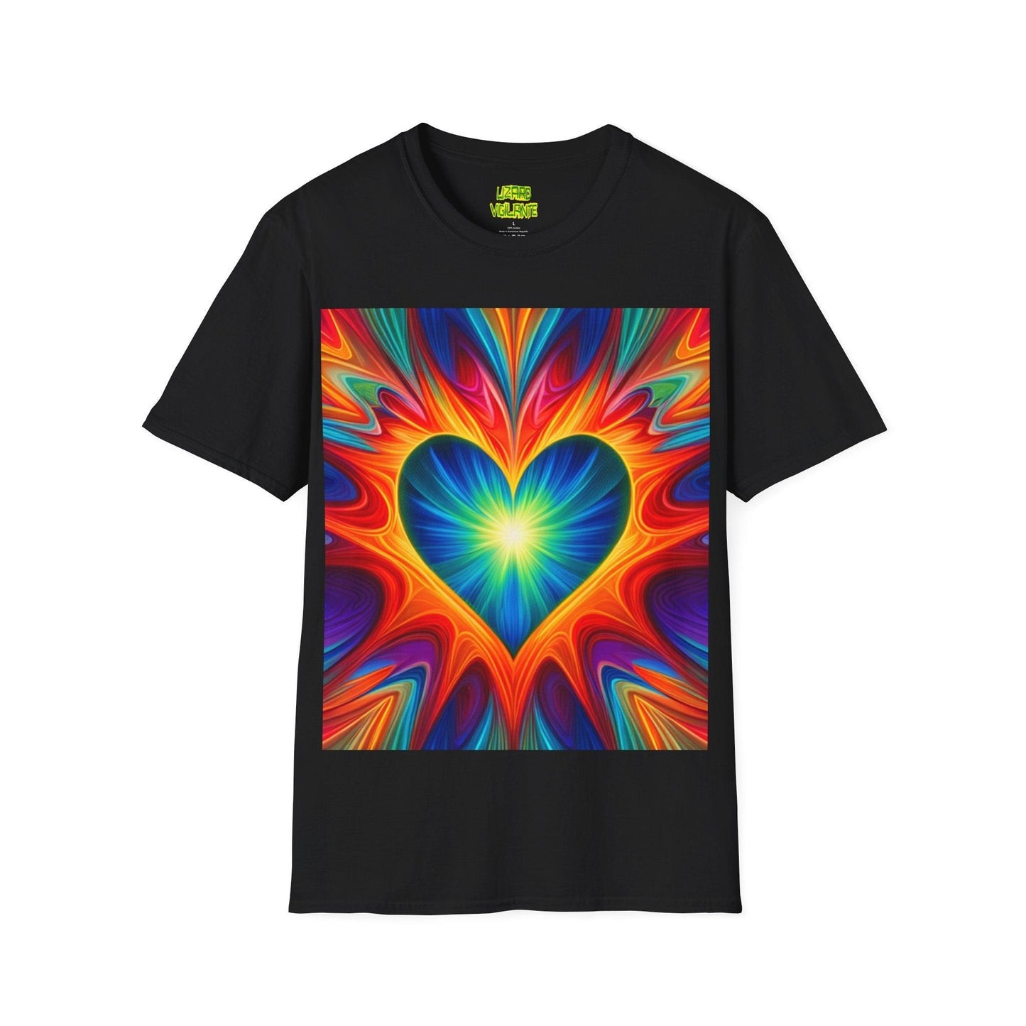 Psychedelic Heart Unisex Softstyle T-Shirt - Lizard Vigilante