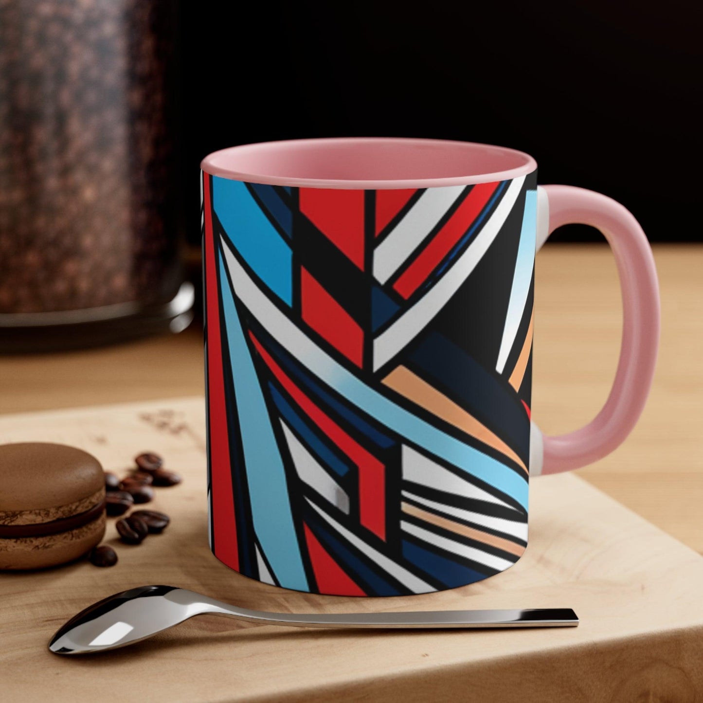Geometricked Accent Coffee Mug, 11oz - Lizard Vigilante