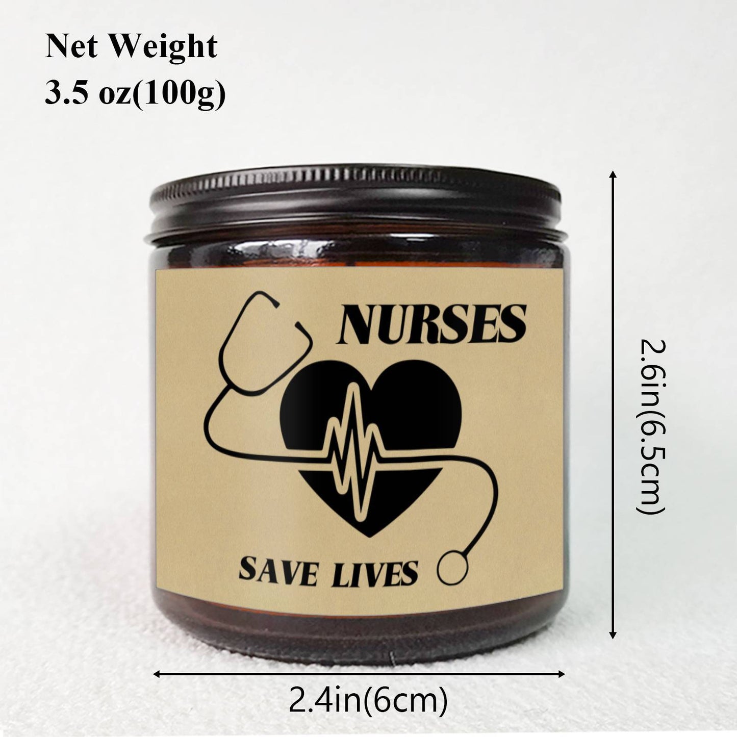 Lavender Scented Candle 5.3oz - Perfect Nursing Appreciation Gift for Men & Women, Ideal for Nurse Practitioners, Paramedics, Students - Unique Present for Birthdays, Thanksgiving, Graduation