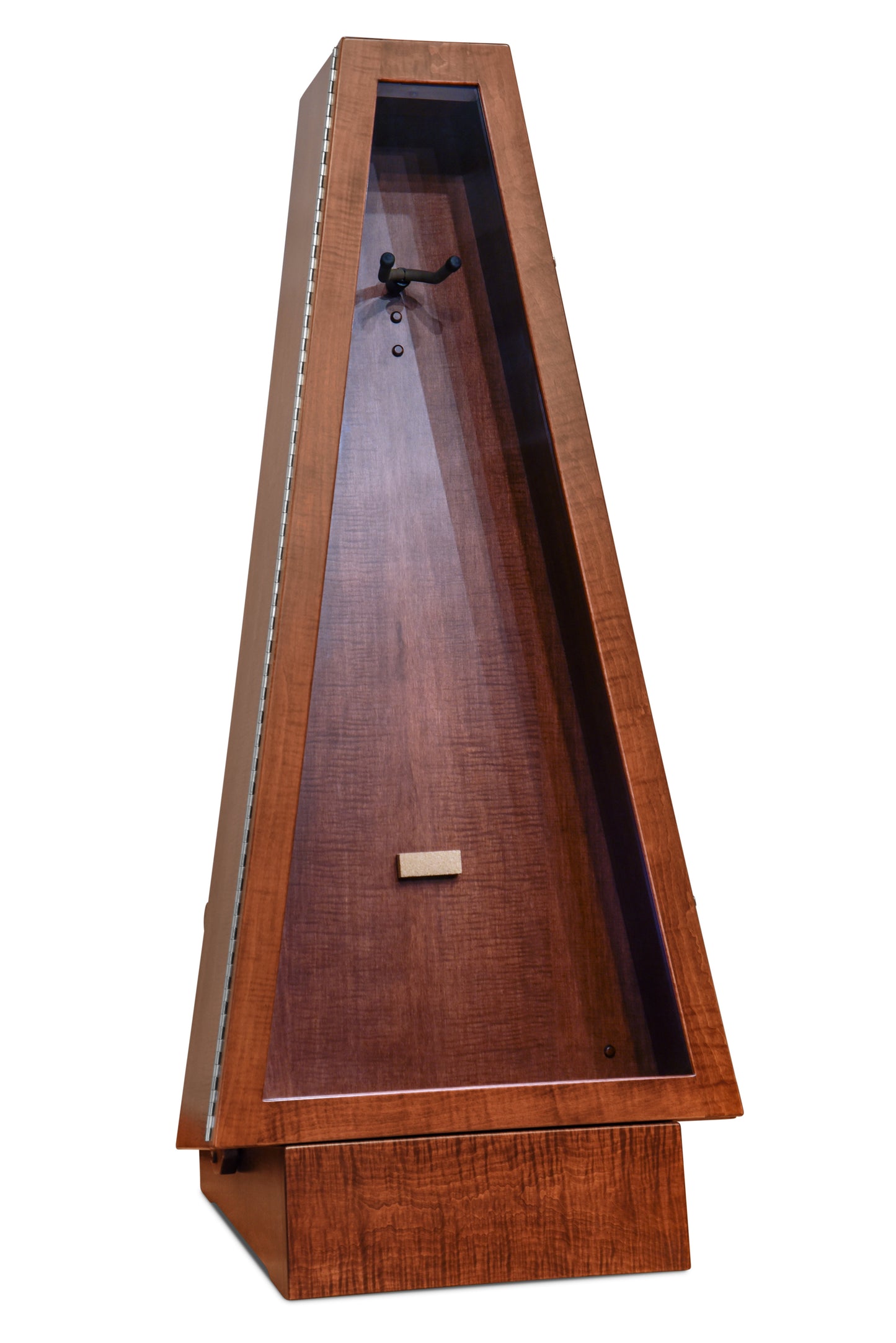 ClimaStand Triangle Humidor with Base - Flame maple with Acres Stain