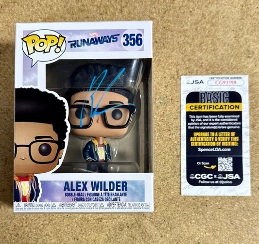 Rhenzy Feliz Signed Marvel Runaways Alex Wilder Funko Pop! #356 With JSA COA