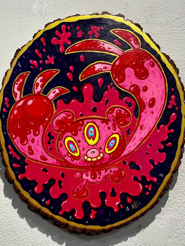 Zoë Moss - Psycho Gloomy - Original Artwork - Gloomy Bear Exhibition