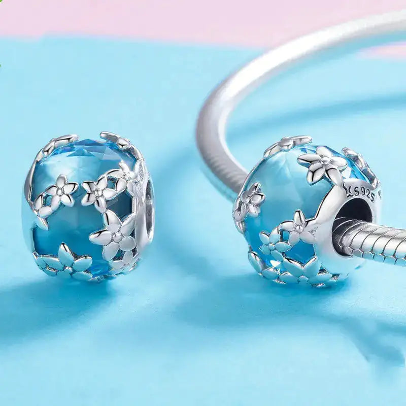 S925 Silver DIY Daisy Beads for Bracelets and Necklaces