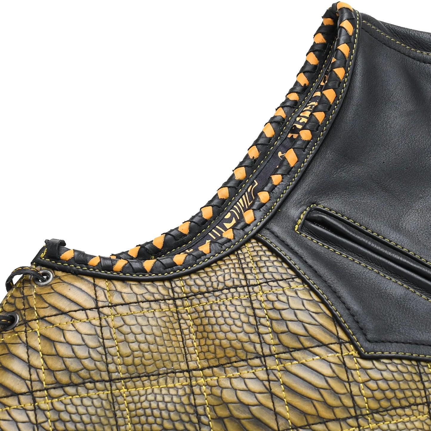 Kingsnake Men’s Motorcycle Leather Vest