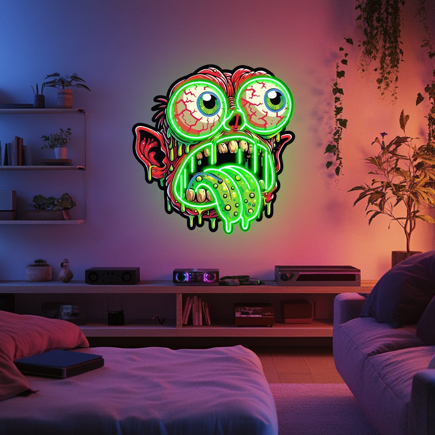 UV Printed Goblin Neon Wall Art- LV0013