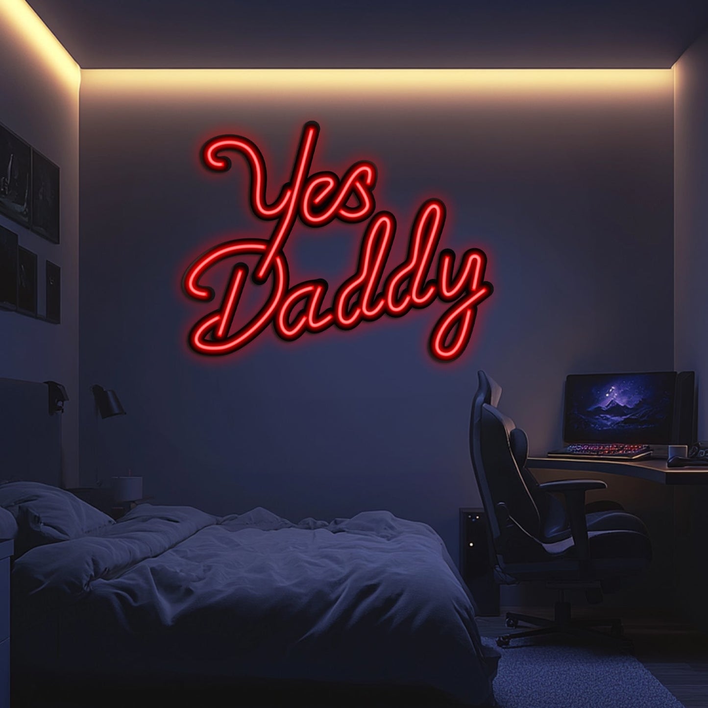 Yes Daddy Metal Neon Wall Art- LN0069