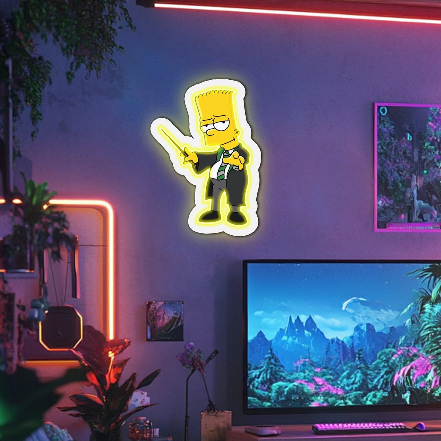 UV Printed Simpsons Neon Wall Art- LV0048