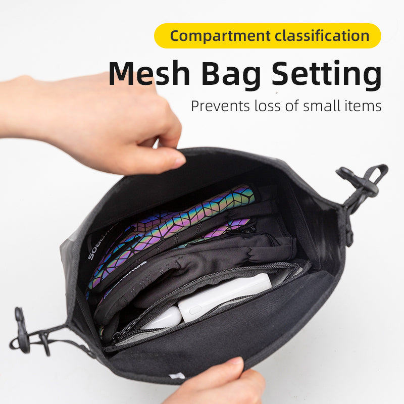 ROCKBROS Waterproof Bicycle Bag Folding Bike Front Basket Shoulder Pack Handlebar Bag