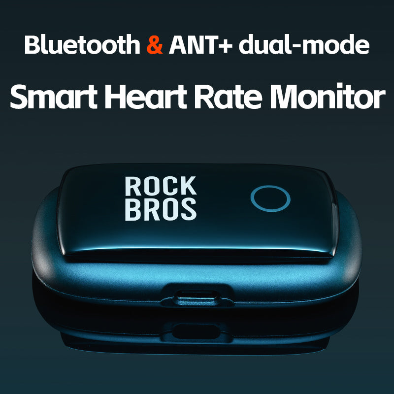 ROCKBROS Waterproof Heart Rate Monitor Chest Strap Rechargeable Bluetooth ANT+