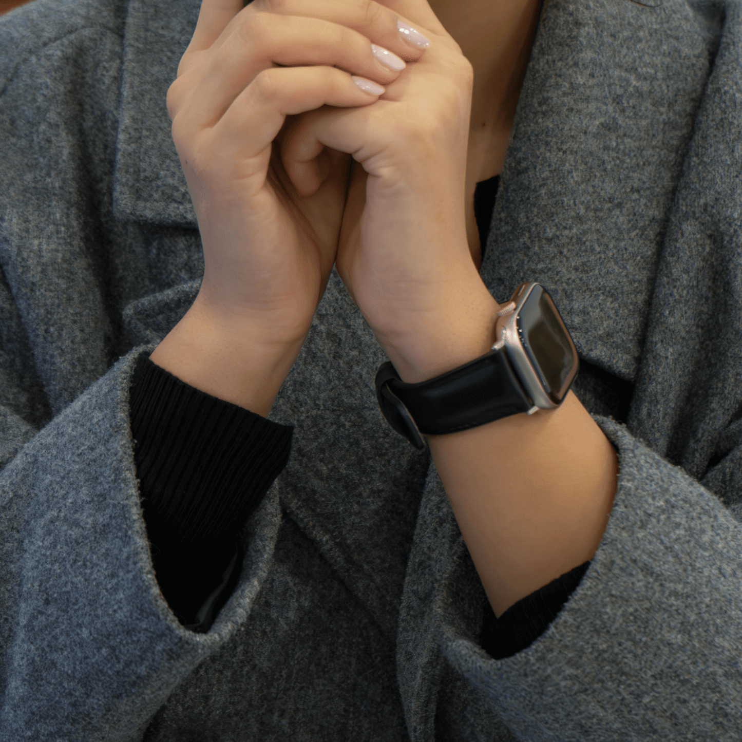 Luxury Double Wrap Cream Leather Apple Watch Band - San Diego