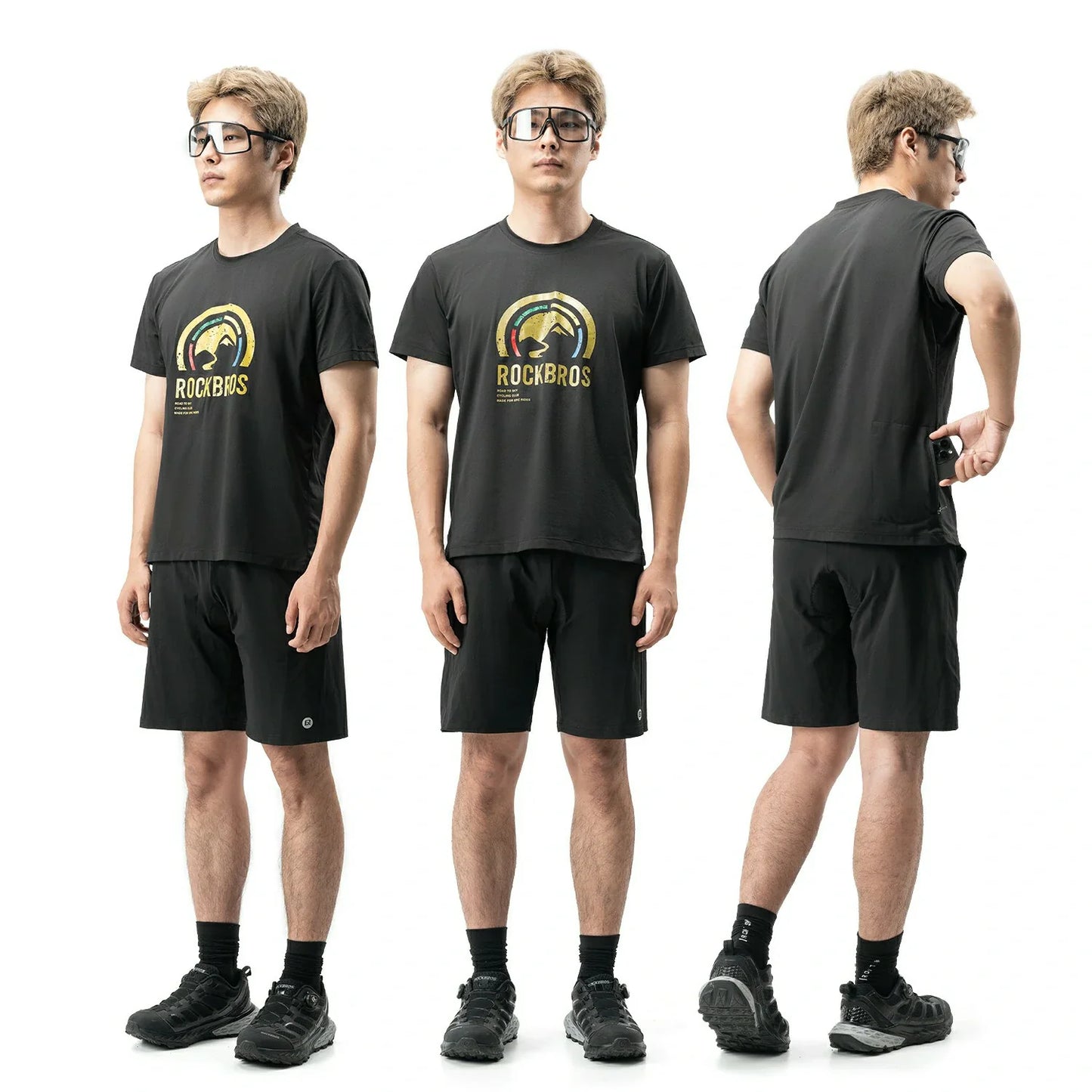 ROCKBROS Road-to-Sky Shirt Unisex Quick Dry Moisture Wicking Breathable Stretch Short Sleeve