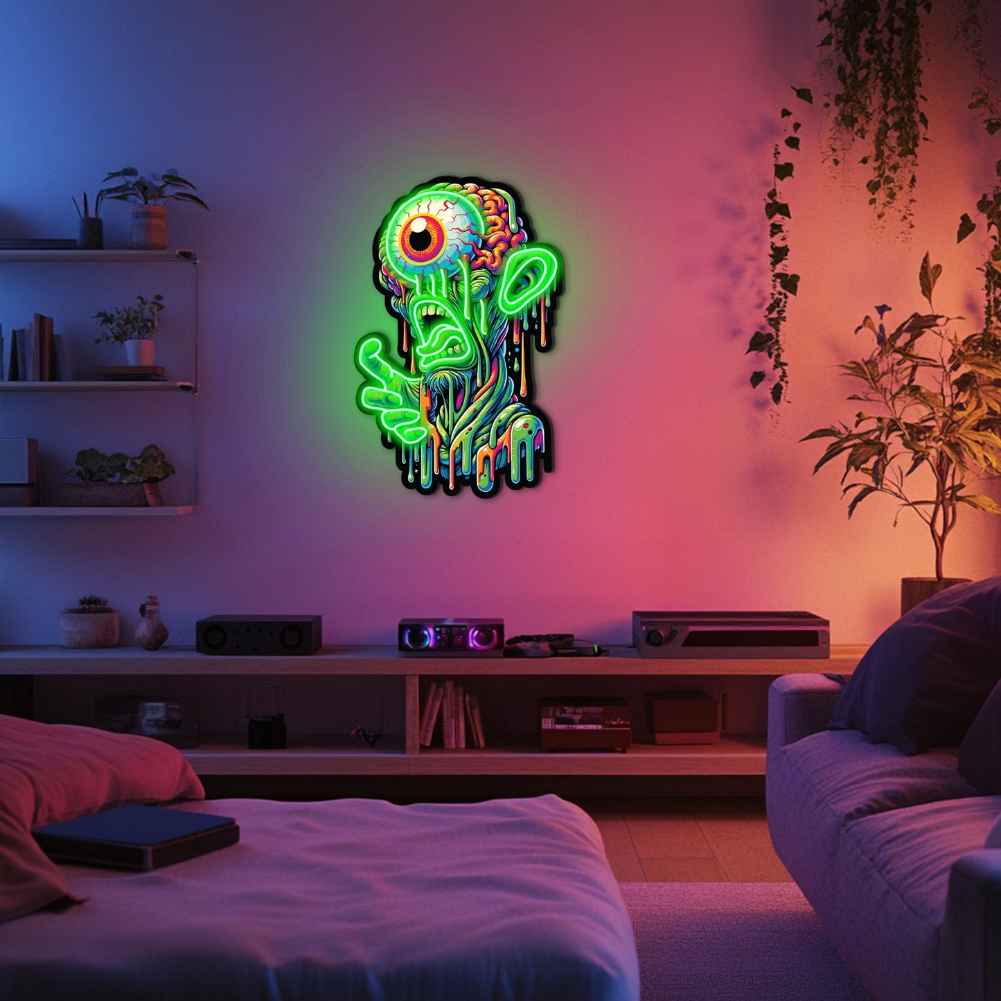 UV Printed Goblin Neon Wall Art- LV0012