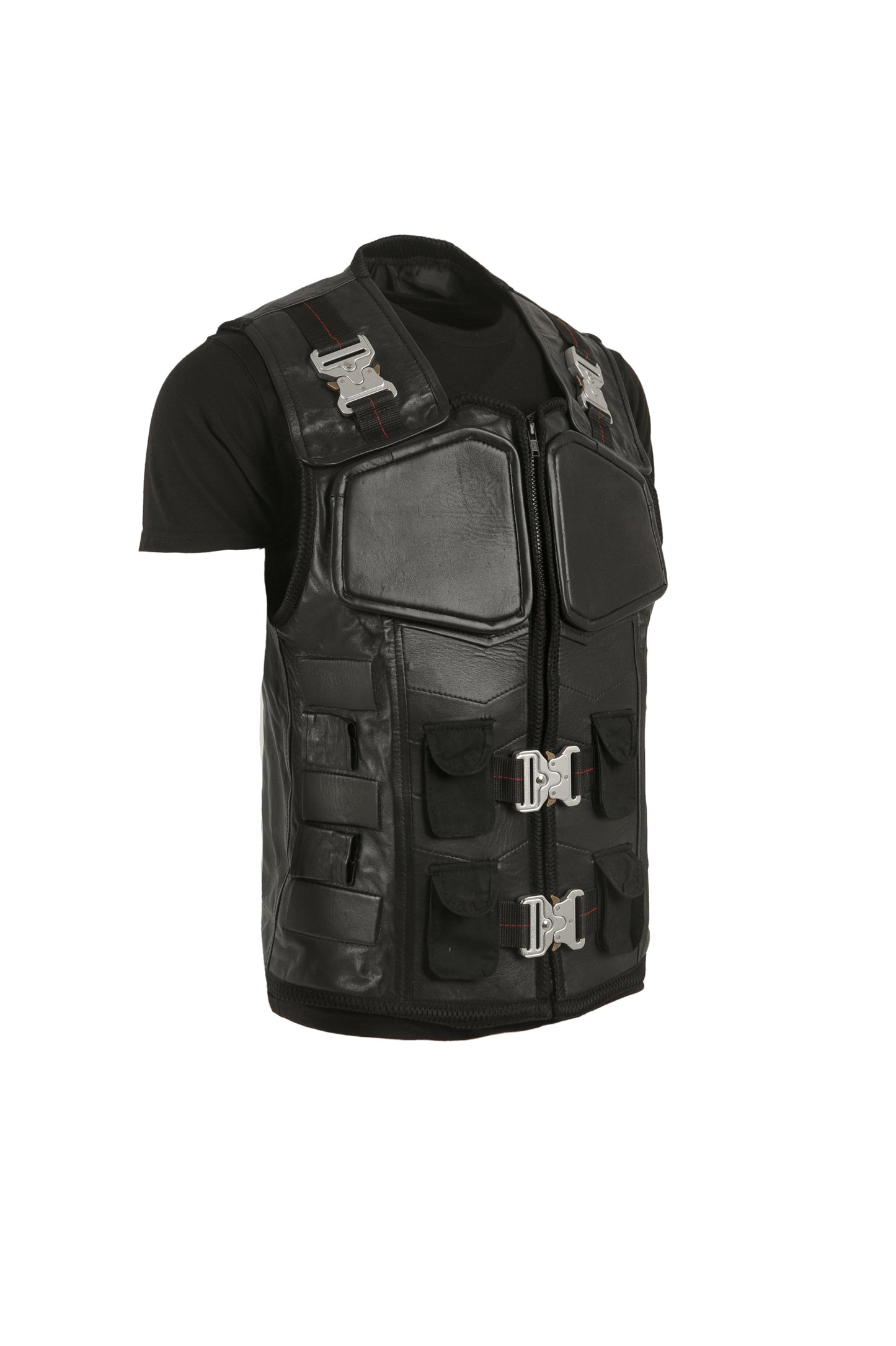 Handmade W Snipes Blade Vest Trinity Vampire Hunter Military Style Handmade Cosplay Costume Leather Vest