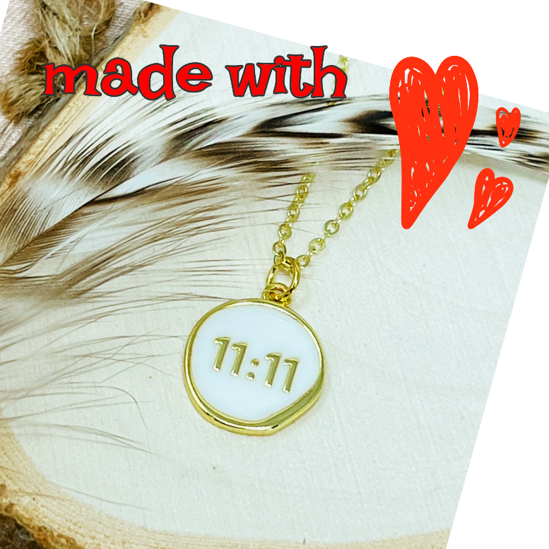 Angel number necklace 11 11 make a wish jewelry