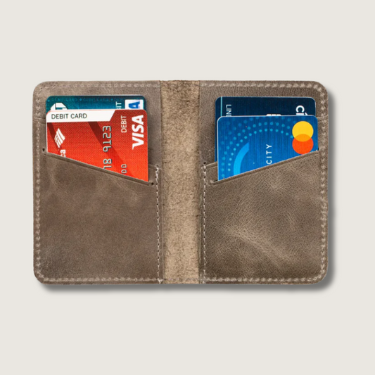 Classic Leather Cardholder Wallet - Gray - Berkeley