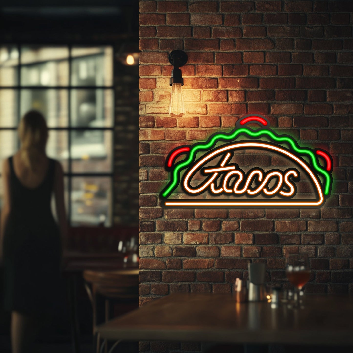 Tacos Metal Neon Wall Art- LN0044