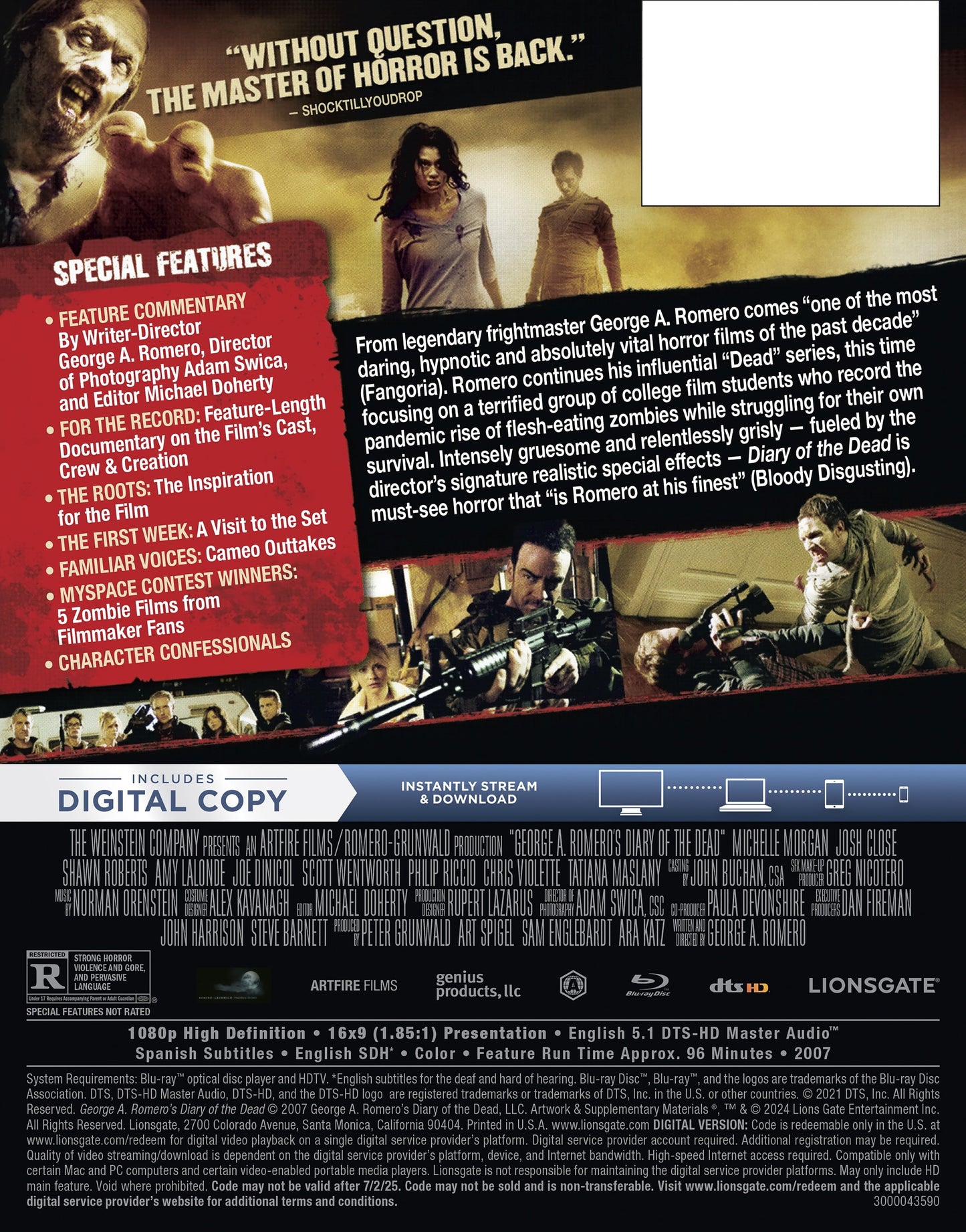 Diary of the Dead - Limited Edition Steelbook (Blu-ray + Digital)