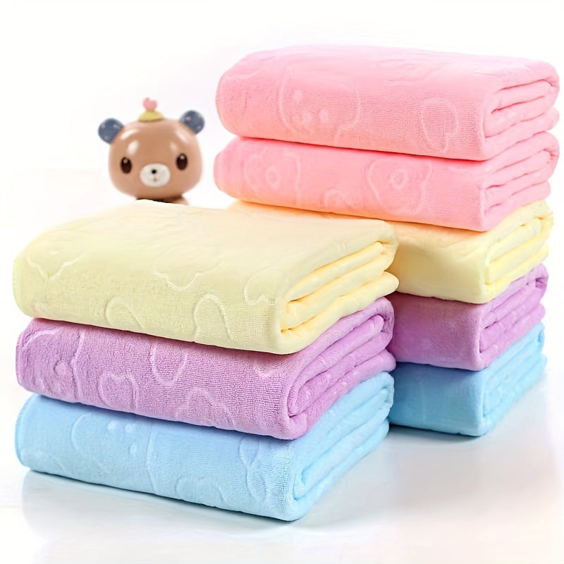 Ultra-Soft Plush Polyester Pet Bath Towel and Blanket - Highly Absorbent Quick-Dry Dog Bath Towel for Grooming, Drying, Sleeping - Durable Pet Towels for Dogs and Cats - 27.56" x 55.12"