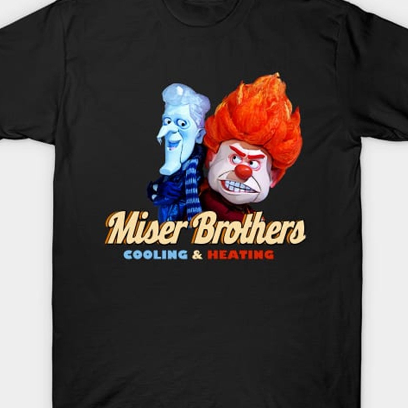 Miser Brothers Cooling / Heating 100% Cotton Crew Neck T-Shirt - Premium T-Shirt from Lizard Vigilante - Just $32.88! Shop now at Lizard Vigilante