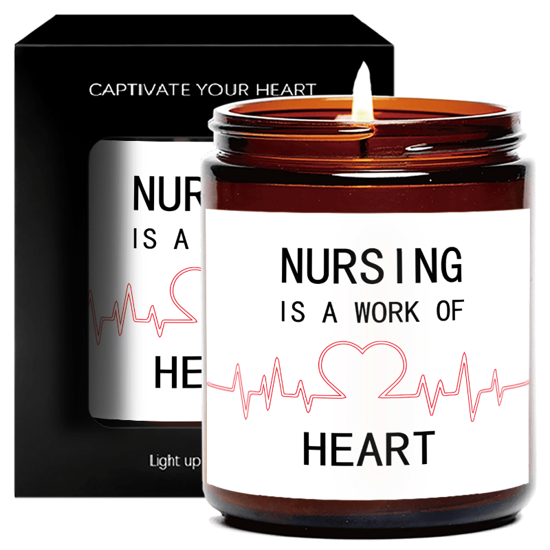 Lavender Scented Candle 5.3oz - Perfect Appreciation Gift for Nurses, Nursing Students, and Paramedics on Nurses' Day, Birthday, Graduation, or Thanksgiving - Unique and Meaningful Present, Women Men, Labor And Delivery, Nurs