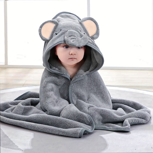 1pc Soft & Skin-Friendly Children's Cartoon Bath Towel & Blanket - Multifunctional & Absorbent!