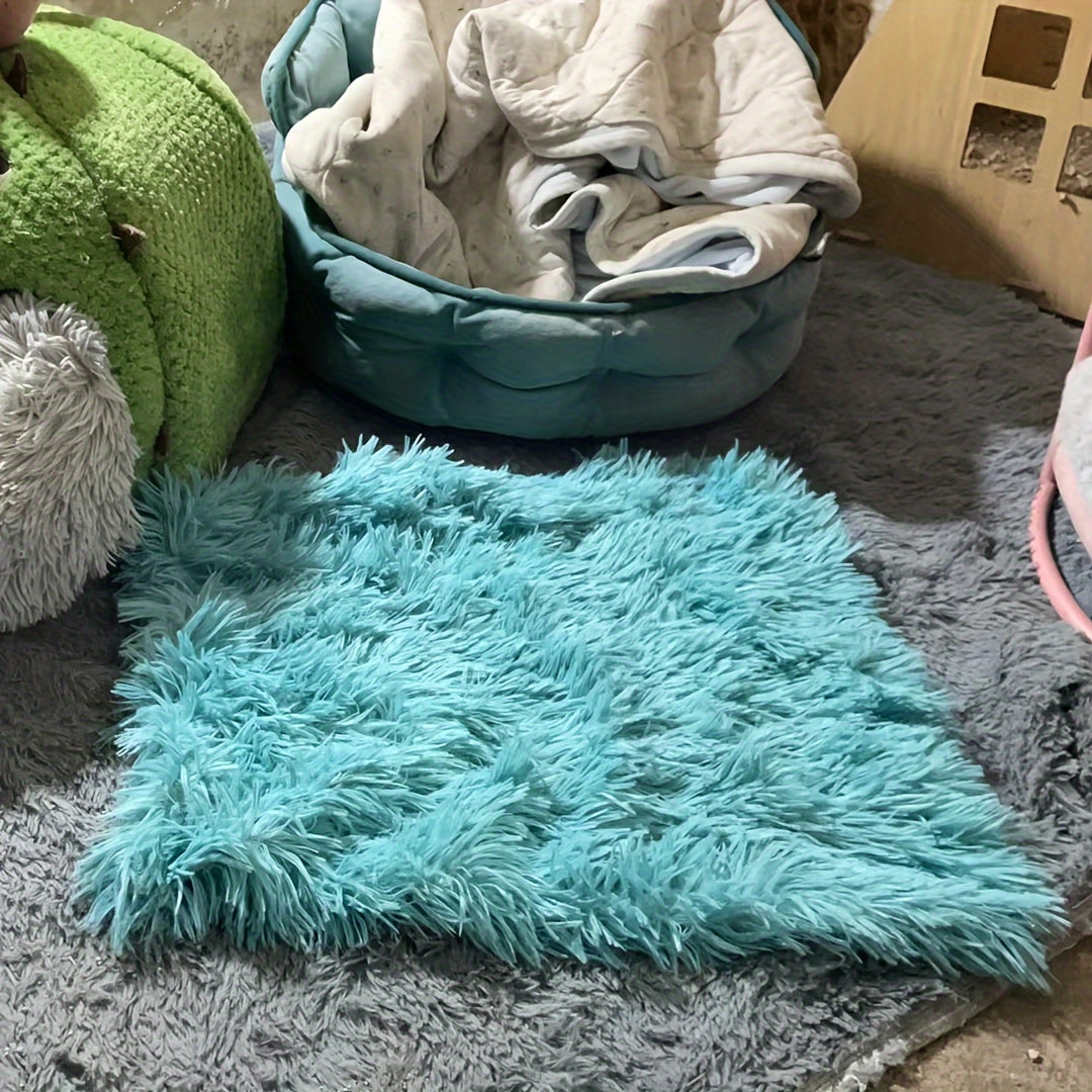 [Warm Luxurious Pet Blanket Comfort] Luxurious Plush Pet Blanket for Cats & Dogs - Machine Washable, Winter Warmth Comfort Mat for Nests and Sofas