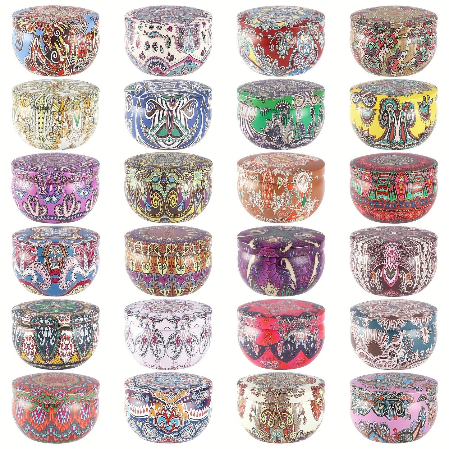 24 Pack Aromatherapy Scented Candle Gift Set Women's Scented Candle Home Natural Decorative Soy Wax Candle Tin Can Portable Travel Candle Yoga Mother's Day Valentine's Day Birthday Gift suit for father's day.