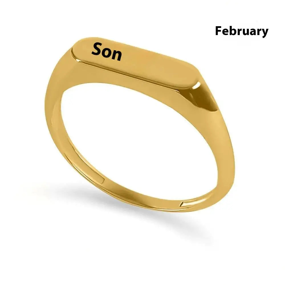 December Flowers And Plants Ring Stainless Steel Creative