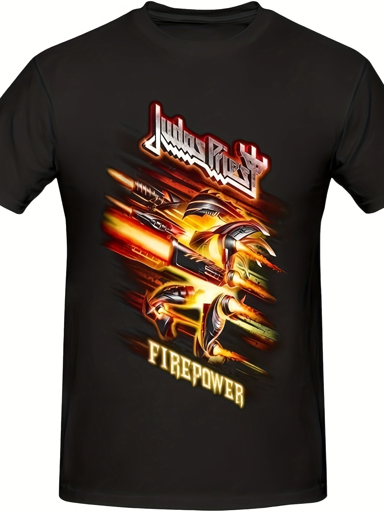 Judas Priest Official Men's Cotton T-Shirt – Classic Short-Sleeved Round Neck Tee - Premium T-shirt from Lizard Vigilante - Just $25.99! Shop now at Lizard Vigilante