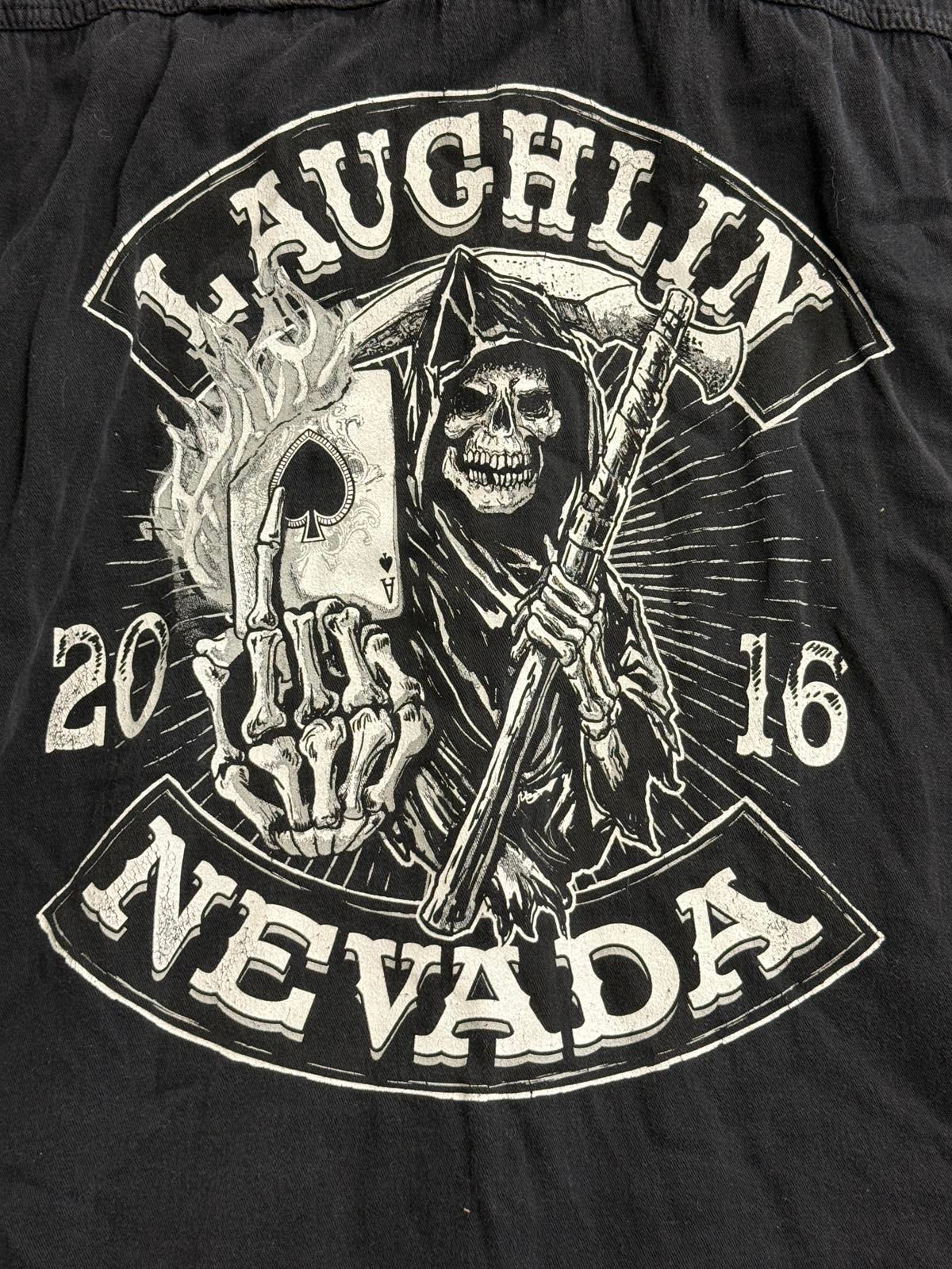 Biker Vest Laughlin Nevada Grim Reaper Ace of Spades 3XL