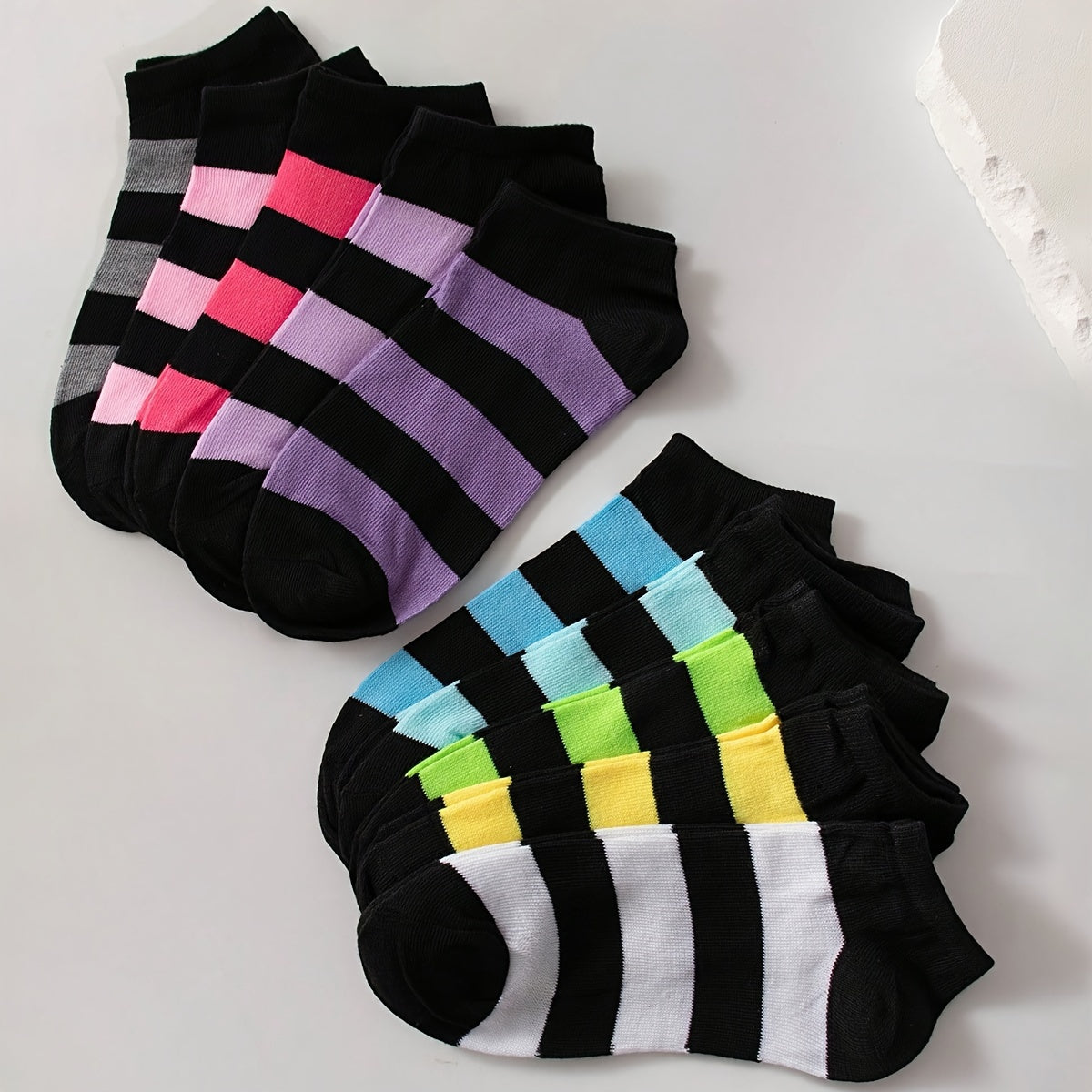 20/40 Pairs Heart Print Socks, Valentine's Day Candy Colored Ankle Socks, Women's Stockings & Hosiery